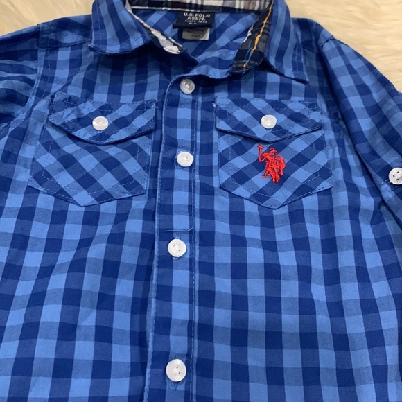 U.S. Polo Assn. 24M Blue Striped Button-Down Dress Shirt - Picture 2 of 7